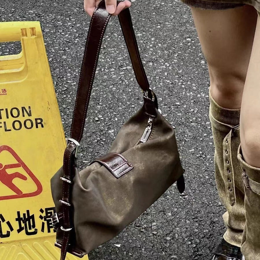 BUCKLE STRAP SHOULDER BAG