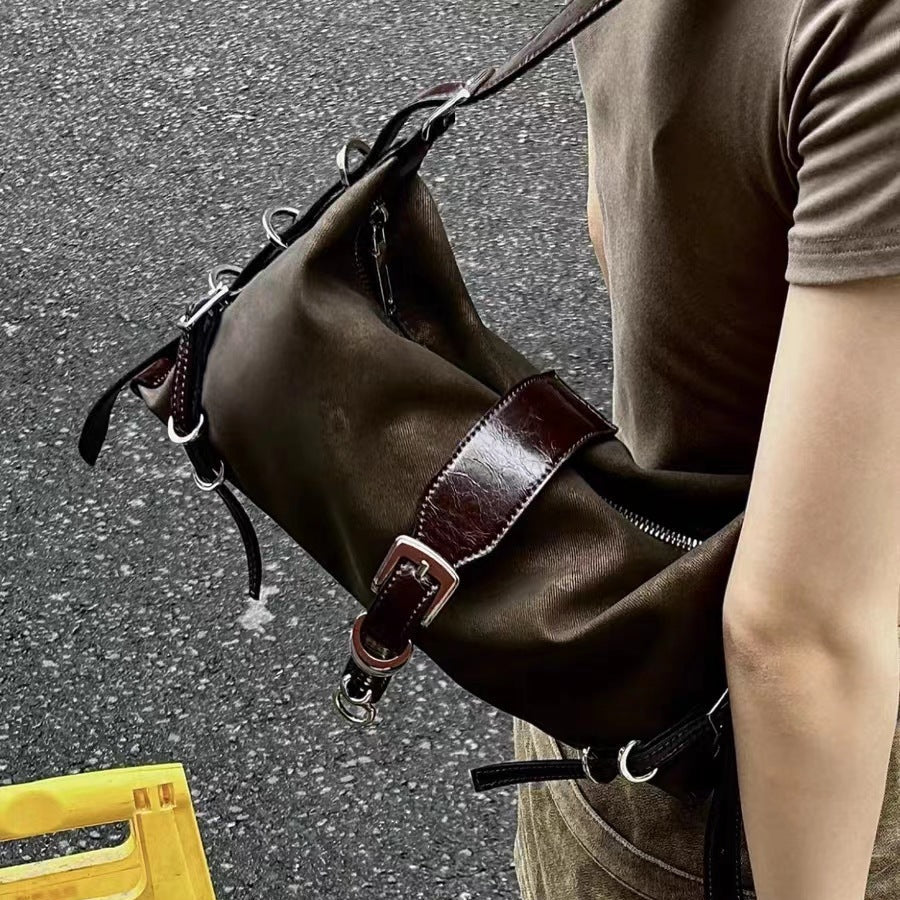 BUCKLE STRAP SHOULDER BAG