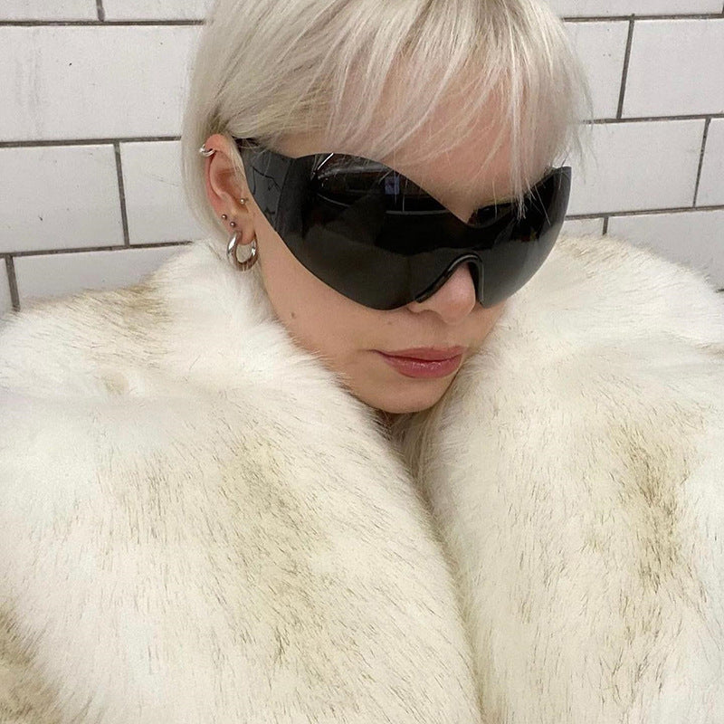 CREAM FAUX FUR CROPPED JACKET