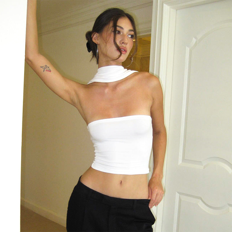 ASYMMETRIC BANDEAU TOP