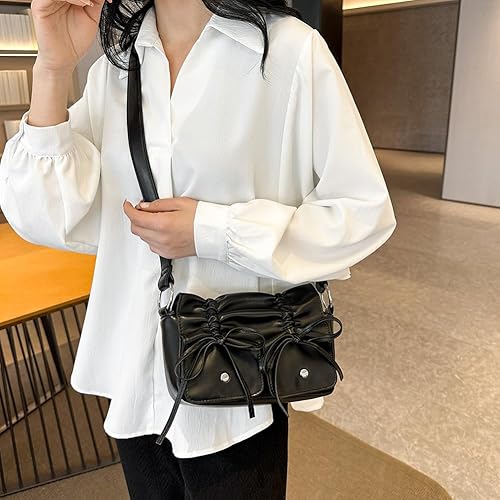 BLACK BOW SHOULDER BAG