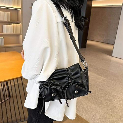 BLACK BOW SHOULDER BAG