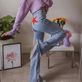 STAR PATCH STRAIGHT LEG JEANS