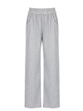 GREY WIDE-LEG SWEATPANTS