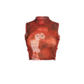 SHEER PRINTED CROP TOP