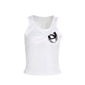 SILVER CLIP PLEATED WHITE TOP