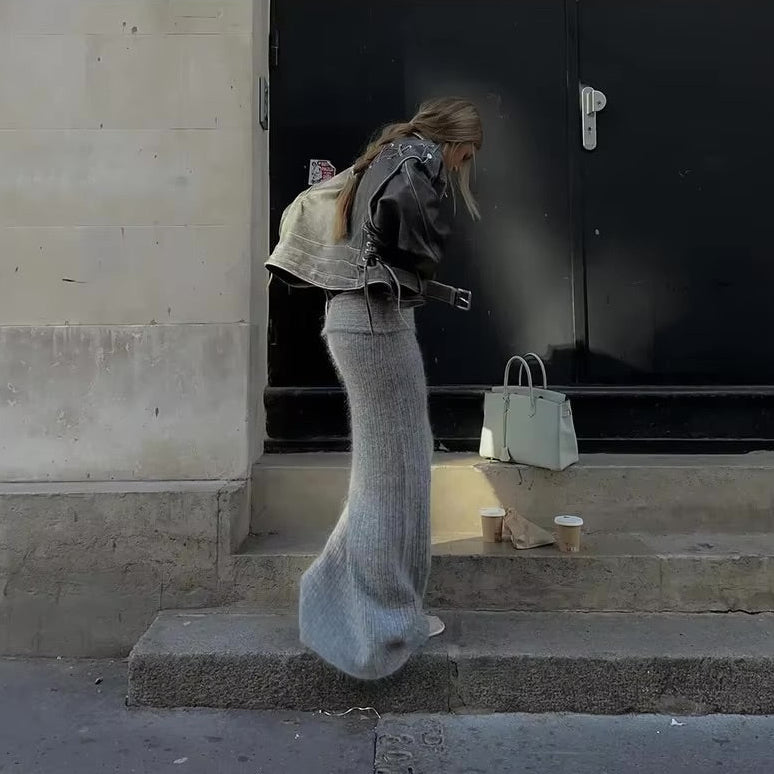 BLACK WASHED LEATHER JACKET