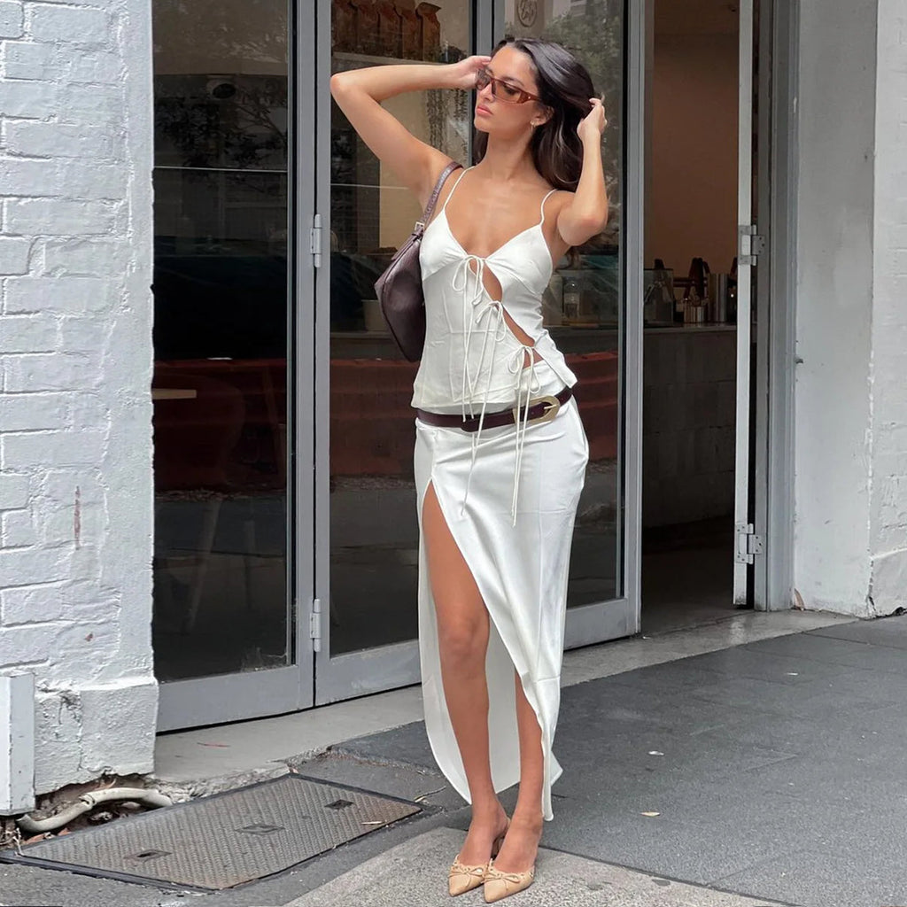 CUT-OUT TIE DETAIL CAMI TOP