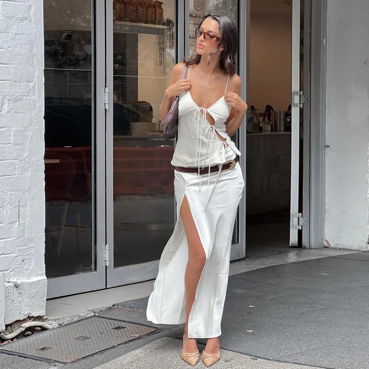 CUT-OUT TIE DETAIL CAMI TOP