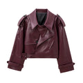MERLOT OVERSIZED FAUX LEATHER JACKET