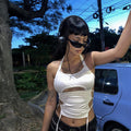 CUT-OUT HALTER TOP