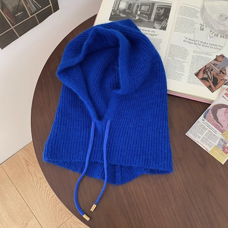 Sleeve Cap Thermal Scarf IN BLUE