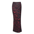 RED LEOPARD PRINT MAXI SKIRT