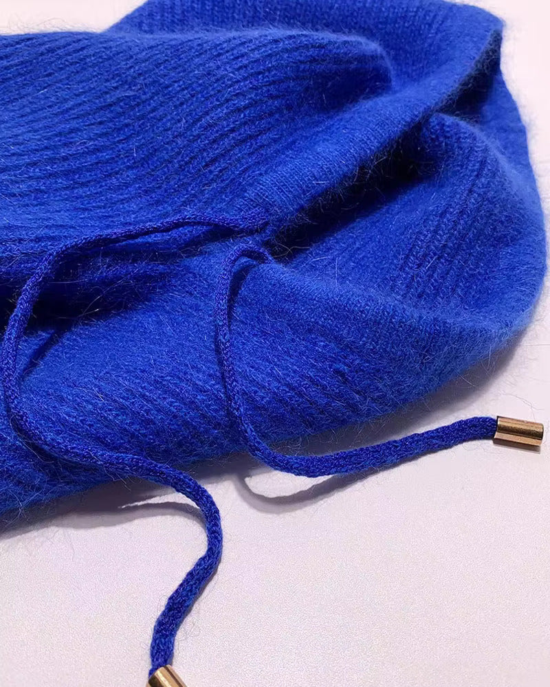 Sleeve Cap Thermal Scarf IN BLUE