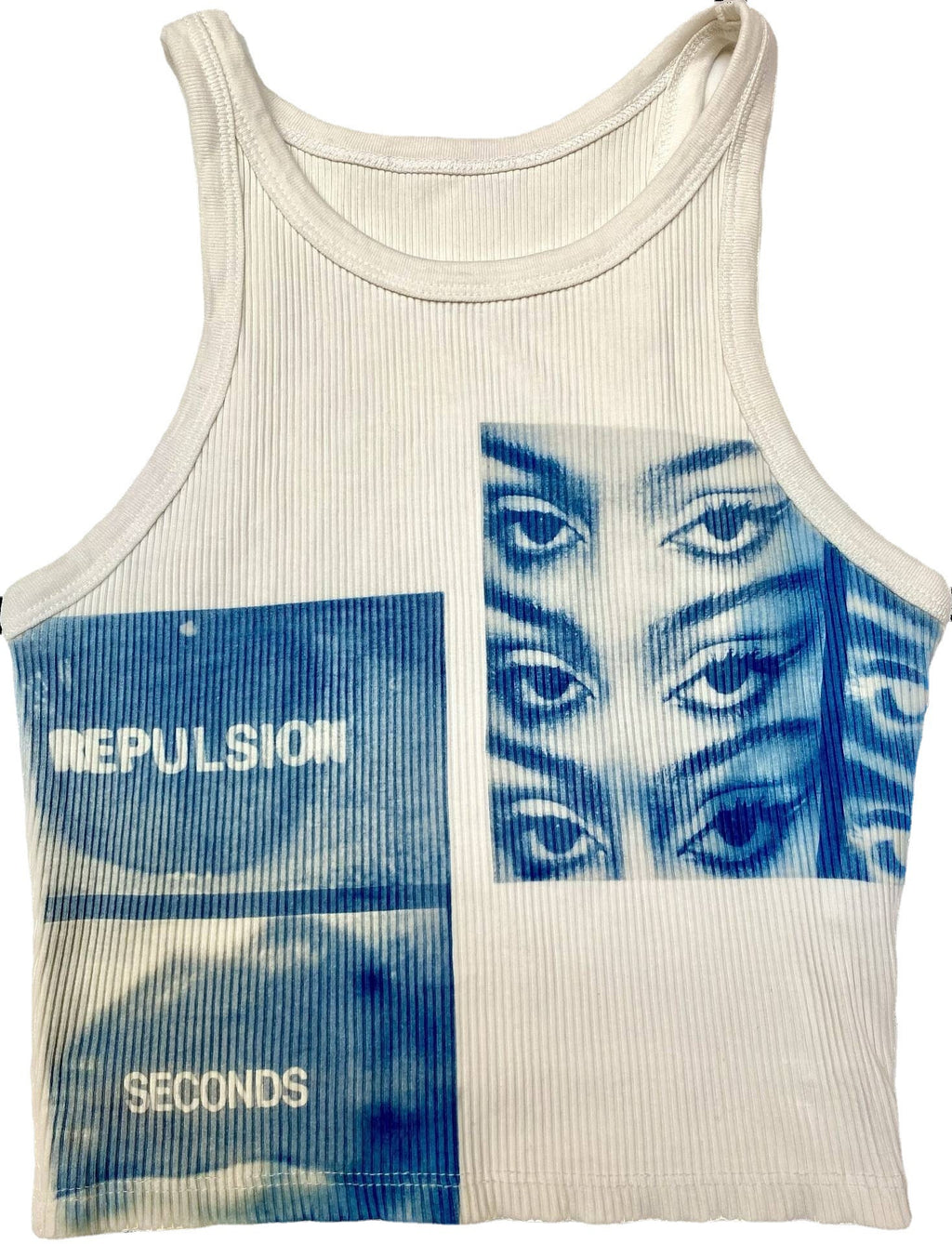 RETRO PRINTED RIBBED TANK TOP