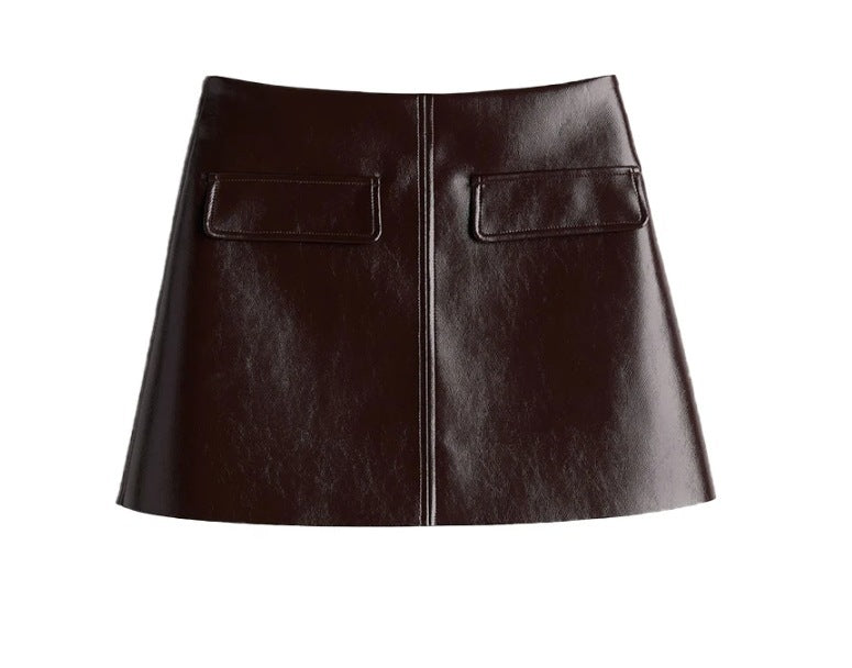 BURGUNDY JACKET MINI SKIRT TWO-PIECE SET