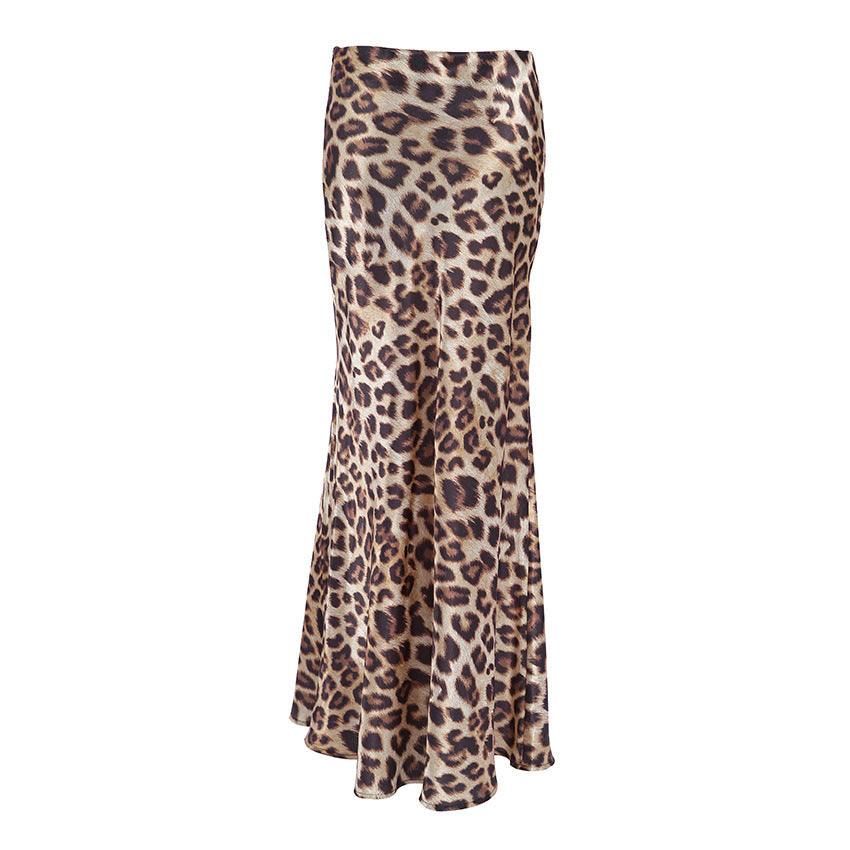 LEOPARD PRINT MAXI SKIRT