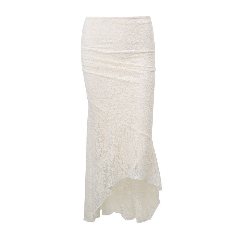 IVORY LACE CORSET TOP AND MAXI SKIRT SET